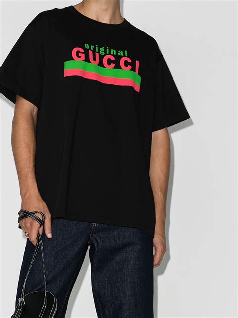 gucci guccy logo mens|authentic Gucci t shirts.